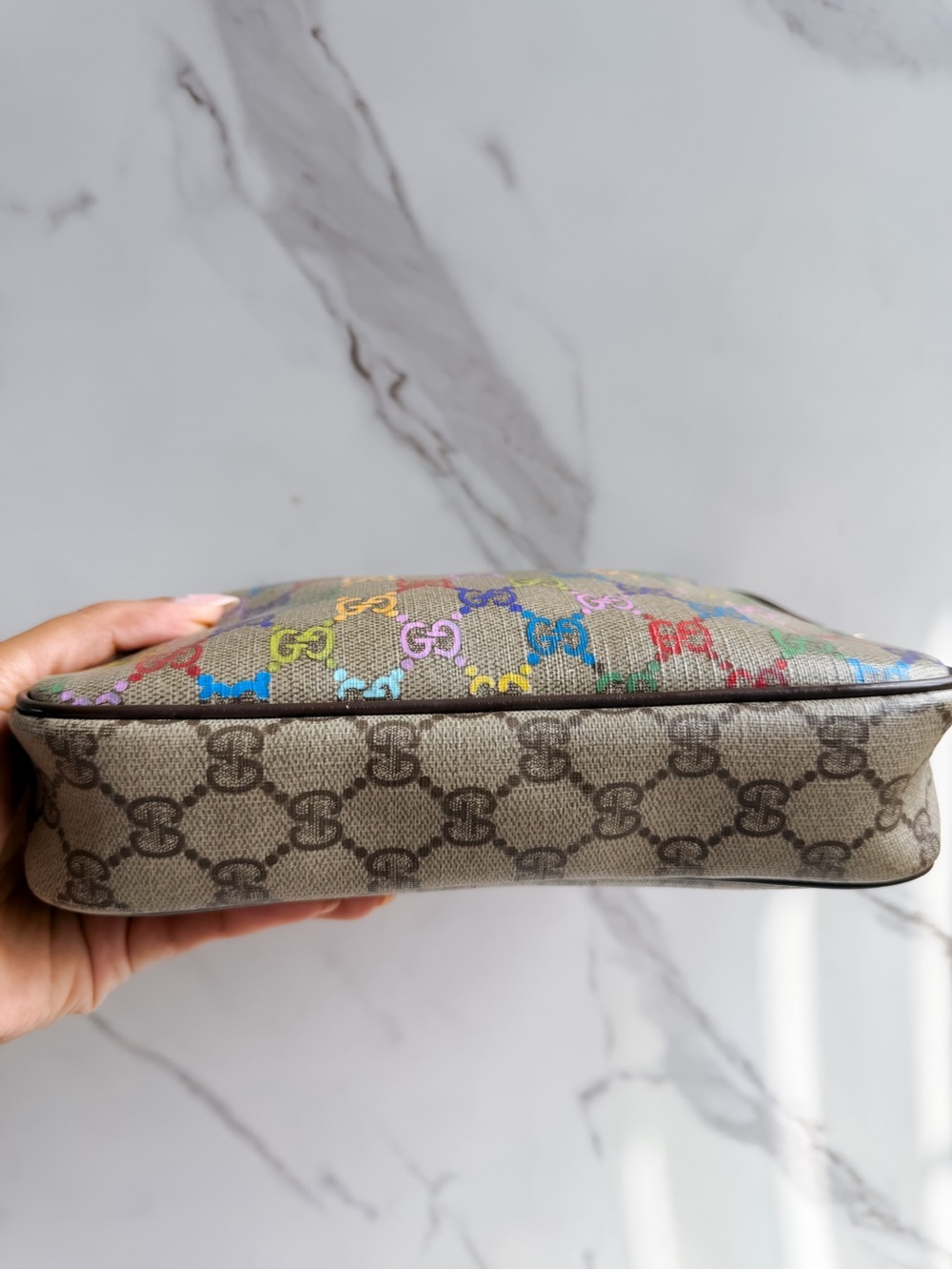 Authentic Gucci Guccissima Clutch as Crossbody ❤️💚 - Picture 11 of 13